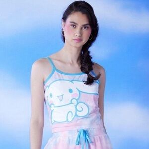 Hot Topic Cinnamoroll Tie Dye Cropped Tank Top